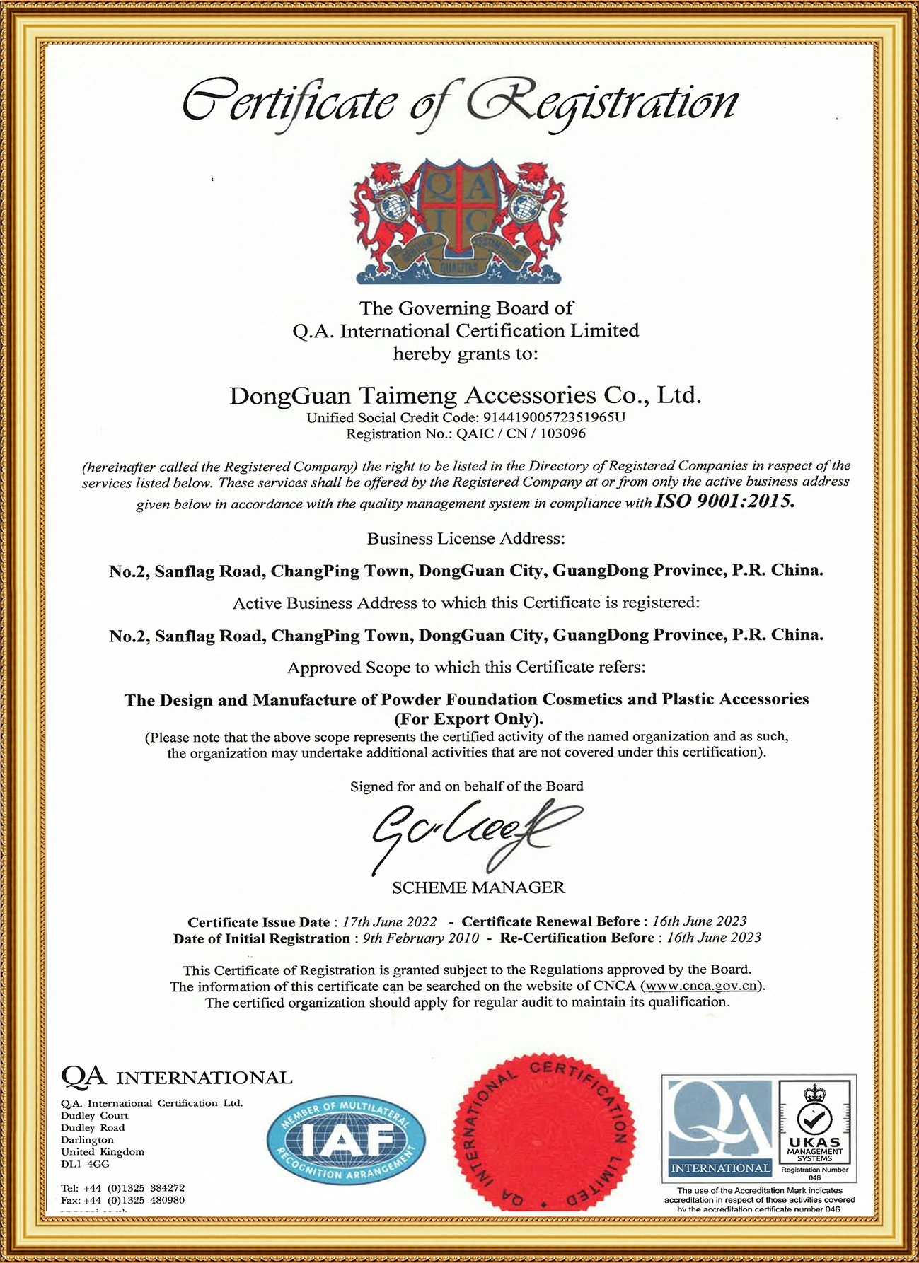ISO 9001:2015