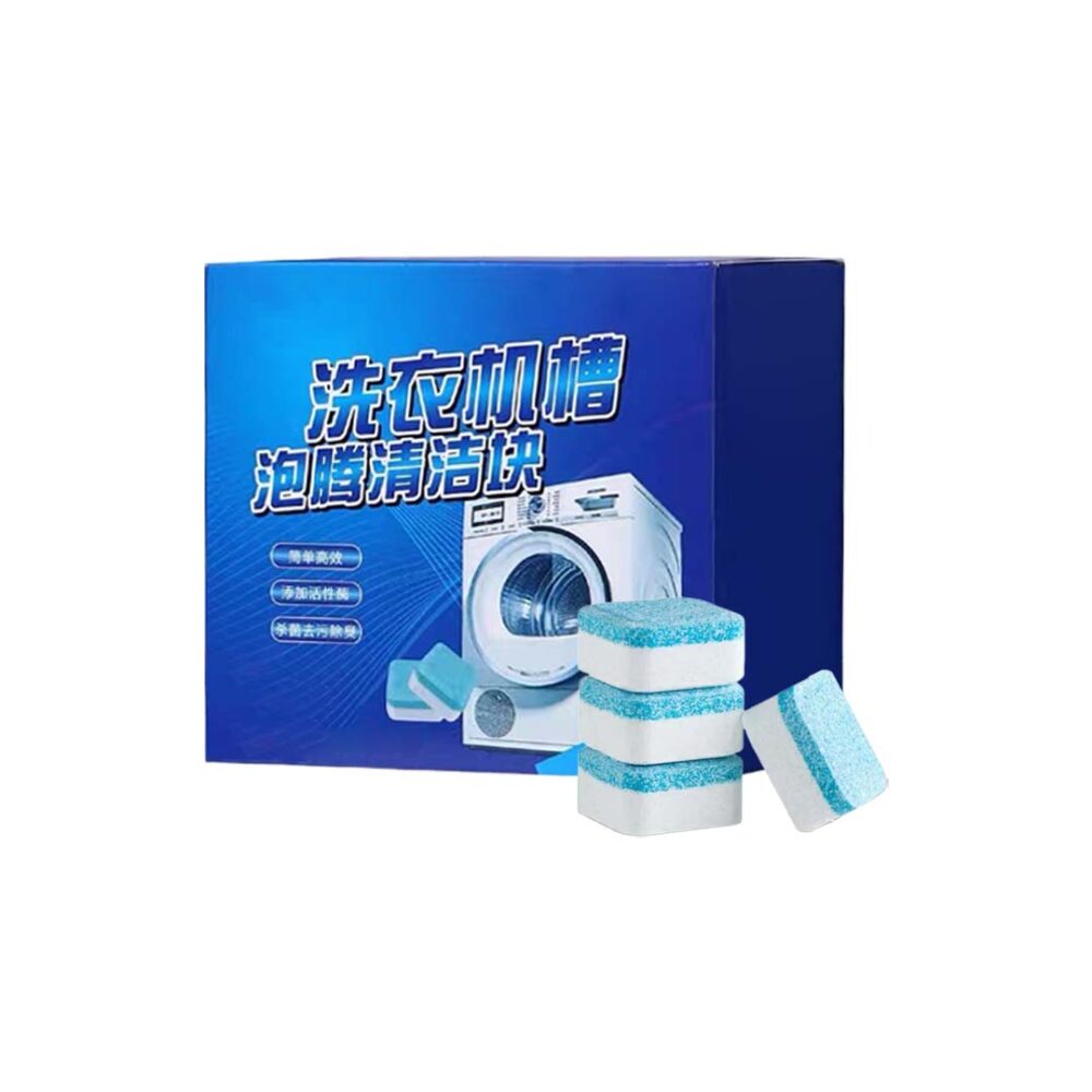 Washing machine tub cleaning blocks